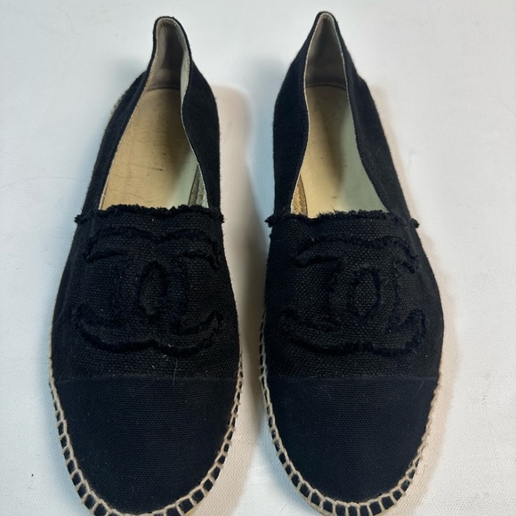 CHANEL Shoes - Chanel Black Espadrille Flats